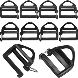 LUORNG 10PCS open end quick release hooks Plastic webbing free adjustable 25mm/1 inch sliding button bulk Belt buckle backpack clip For backpack buckles Outdoor equipment Repair Replacement