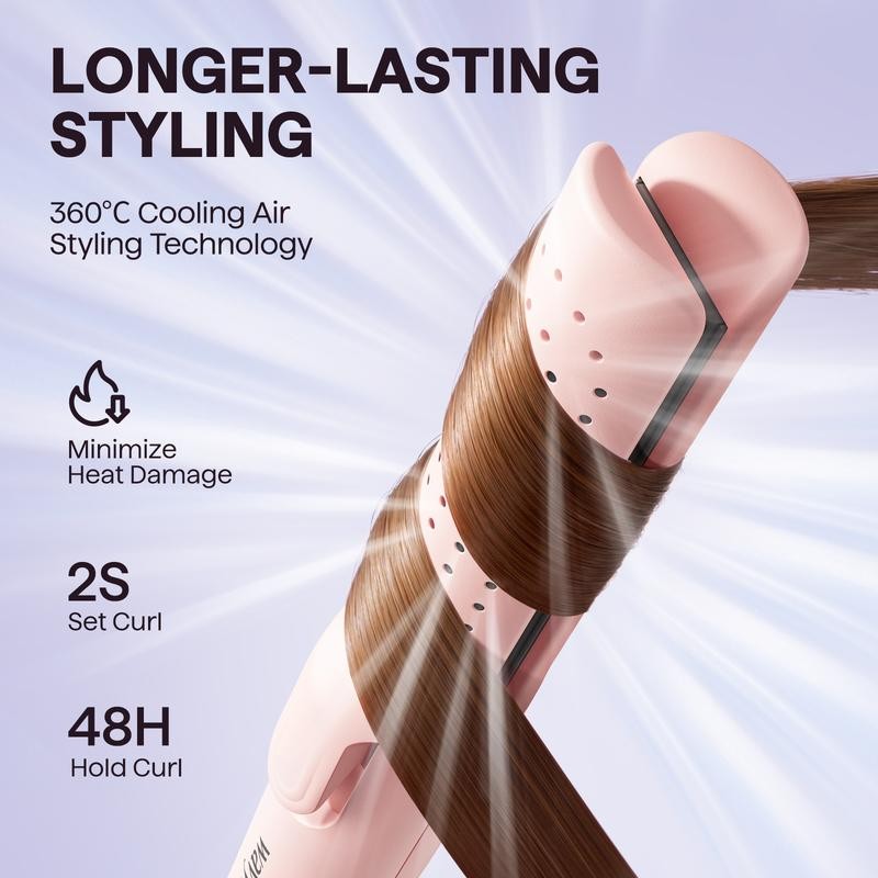 Wavytalk Cool Curl Airflow Styler, 2 in 1 Flat Iron