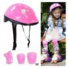 Kit De Protección De Patín Casco Rodillera Codera Para Niños