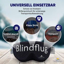 Two Horizons Ski Goggles Protective Cover | Protects Against Scratches | Microfibre Glasses Cleaning Cloth | Style with Smile | Ski Goggles Protective Cover | Ski Goggle Cover | Ski Goggles Protection