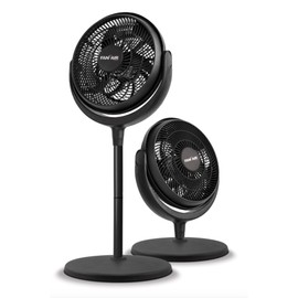 FanFair 2-in-1 Stand Fan & Floor Fan 12-inch High Velocity Fan Powerful Air Circulator 3 Speeds Portable Wind Machine Adjustable Tilt White Noise Quiet Operation, Safe for Bedroom,Home,Office