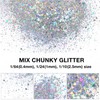 TORC 4 OZ Silver Holographic Glitter 4 Ounce Mix Chunky