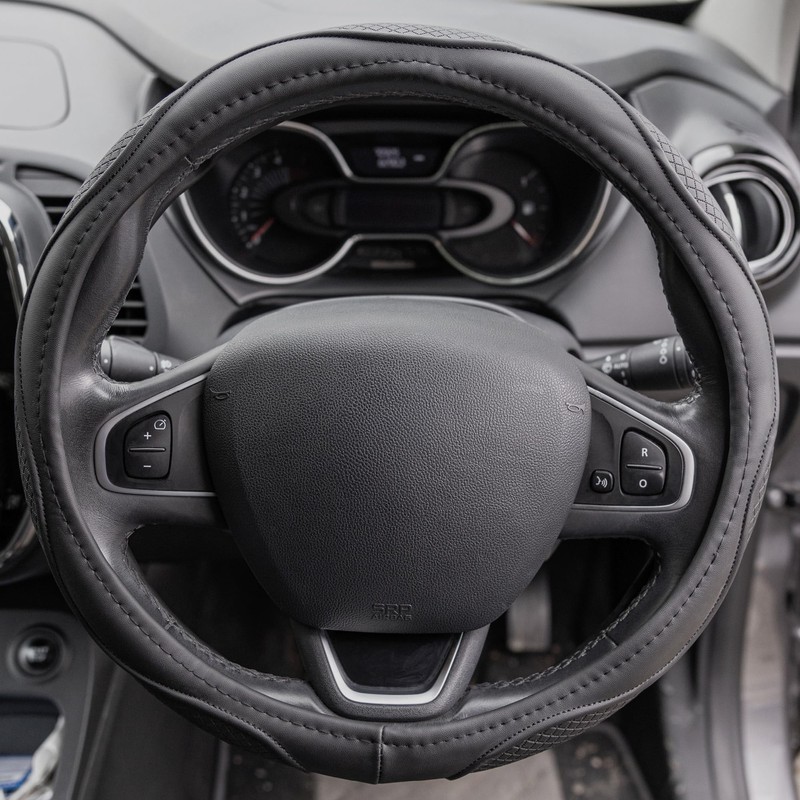 GADLANE Microfibre Leather Steering Wheel Cover Universal Soft Anti-Slip Breathable