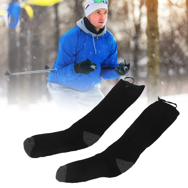 1 Pair Electric Heated Socks 3 Levels Temperature Control 2200mah