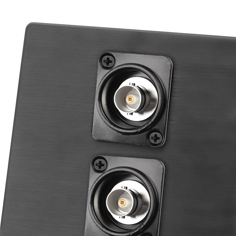 XMSJSIY D-Type Double BNC Male Chassis Panel Mount Adapter Gold-Plated