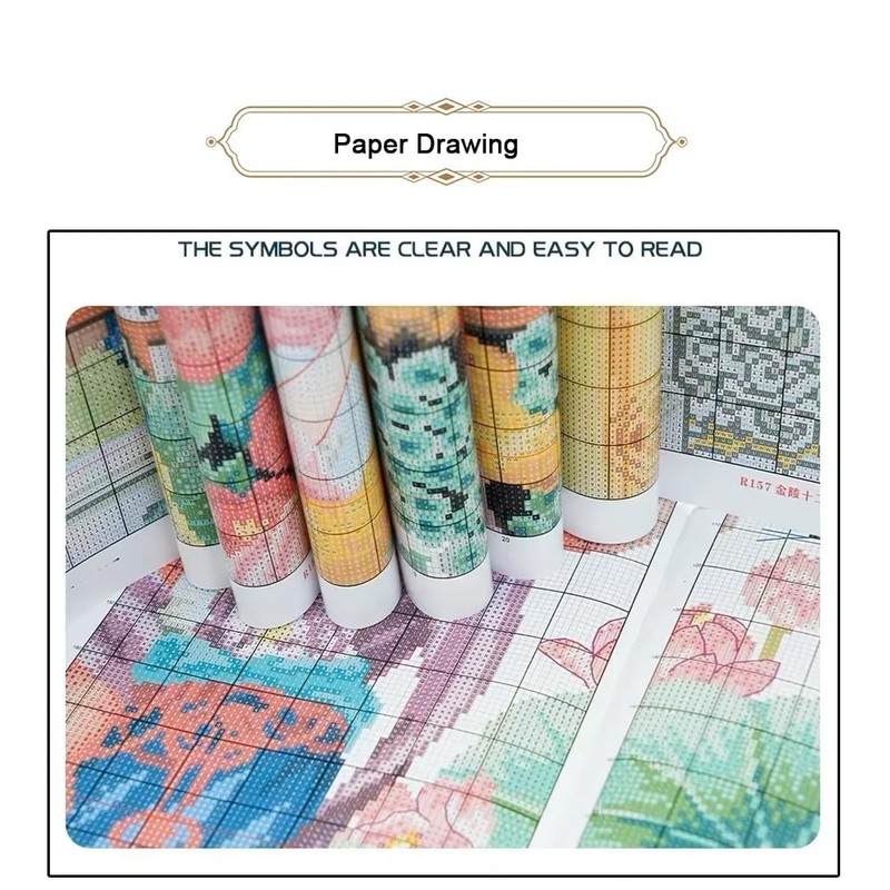 Threadhaven Cross-Stitch Kit 14CT Aida Counted Embroidery Complete Set with