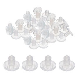 QUARKZMAN Pack of 30 Glass Plate Buffer with Handle, 19.4 mm / 0.76 Inch Furniture Glass Top Non-Slip Pads Transparent Rubber Handles Table Spacers for 10.4 mm/0.41 Inch Hole Table Furniture Cabinet