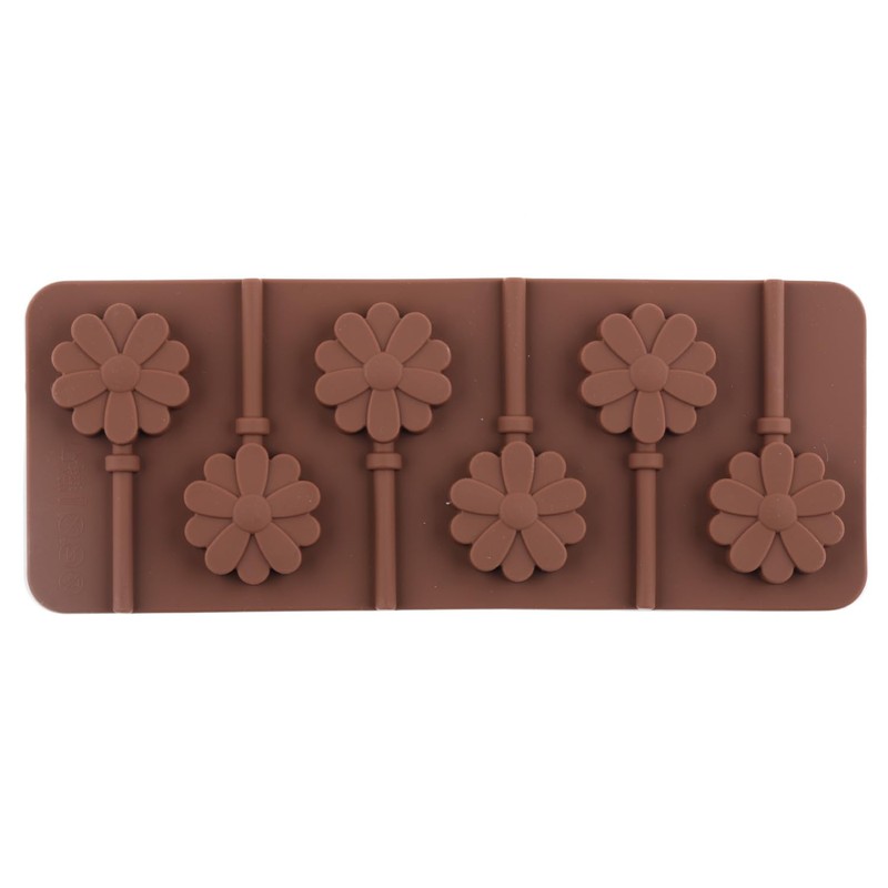 AIBOYA 6 Cavity Sunflowers Silicone Candy Mold Lollipop Sucker Mold