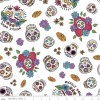 Riley Blake By The Yard Sugar Skulls, White By Riley