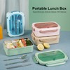 lvifloae Divided Food Box Portable Insulated 304 Stainless Steel Box