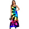 Plus Size Maxi Dresses Sundress for Women Loose Rainbow Printed