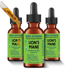 Premium Organic Lion's Mane Mushroom Tincture - Boost Cognitive Function and Vitality - Pleasant Tasting and Alcohol Free - Dual Extracted for Maximum Potency - Non-GMO, Vegan, Gluten-Free - 2 fl oz