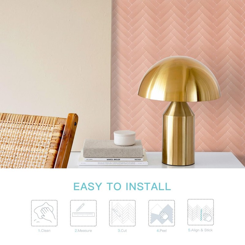 Miscasa Herringbone Peel and Stick Backsplash Wall Tile, Self Adhesive