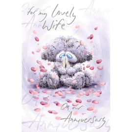 Me To You Bear Lovely Wife Anniversary Card, 153mm x 230mm / 6 inch x 9 inch.
