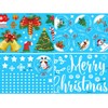 LONGTEN Christmas Windows Static Stickers Clings Santa Claus Snowman Deer