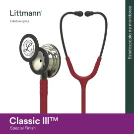 Estetoscopio 3m Littmann Classic Iii Vino Champagne 5864 Bordó