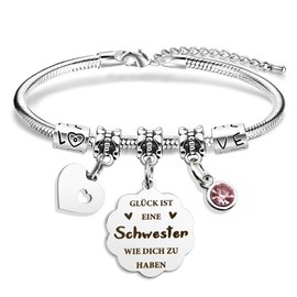 Sister Gift for Sister Birthday Little Gift Best Big Sisters Gifts Siblings Sister Heart Graduation Birthday Gift Ideas Christmas Bracelet