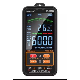 Aicevoos AS-118D Smart Digital Multimeter Auto-Ranging Voltmeter 600V/10A,Ohm,T