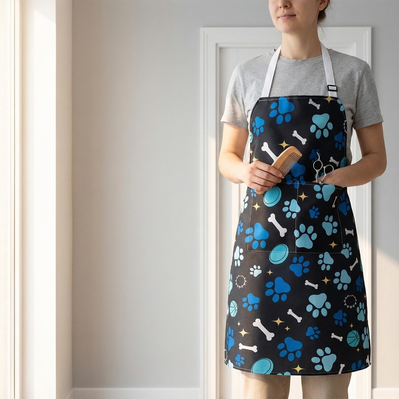 MERJACLYN 2 Pack Dog Grooming Waterproof Apron with Pockets, Dog