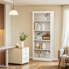 Furniwell Bookcase Bookshelves, 5-Shelf Tall Bookcase 71" Wood Open Display