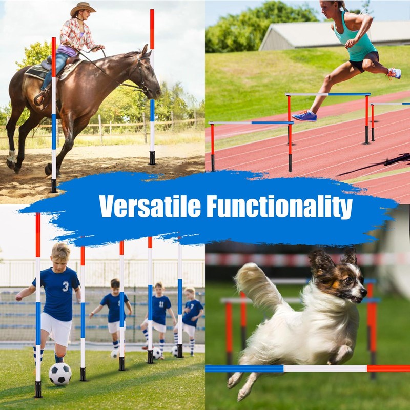 6 Pcs Pole Bending Poles for Horses with Bag, 6FT