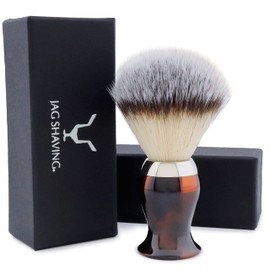 Jag Shaving Shaving Brush - Synthetic Silver-Tip Hair Shaving Brush - Shaving Cream Brush - Shaving Brush for Men and Women - Wine Colour - A Perfect Shaving Brush to Match Your Safety Razor
