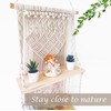 Induslyfe Macrame Wall Hanging Shelf 2 Tier Boho Wall Plant