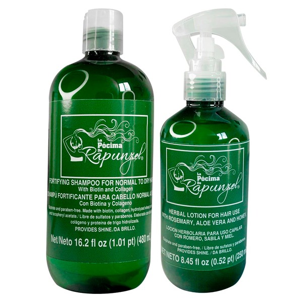 Pócima de Rapunzel KIT SHAMPOO (Crecimiento, fortalecimiento y brillo)
