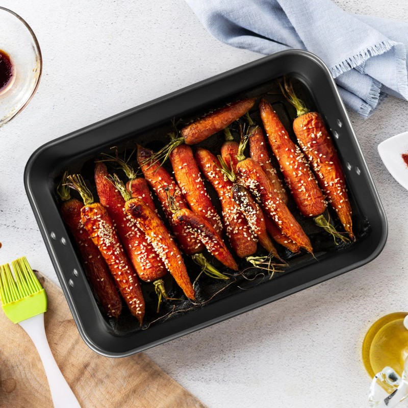 Tiawudi Lasagna Pan 15x10x3 Inch Baking Pan for Oven Nonstick