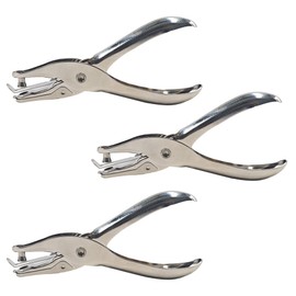 PDETVEO 3 PCS Single Hole Punch 1/4 Inch Metal Paper Puncher, Small Hole Puncher for Crafts Tags Tickets Scrapbook DIY Projects Office School Use