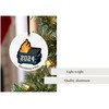 2024 Dumpster Fire Christmas Ornament, Funny Holiday Decor, White Aluminum