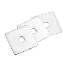 uxcell 3pcs M8x40x3mm Square Plate Bearing Washers 304 Stainless Steel Plate Square Plate Washers Flat Pad Spacer Gasket for Hardware Fastener