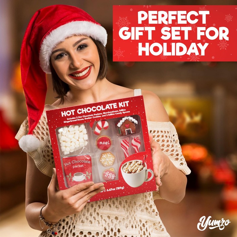 Hot Chocolate Kit, Premium Holiday Hot Cocoa Gift Sets With