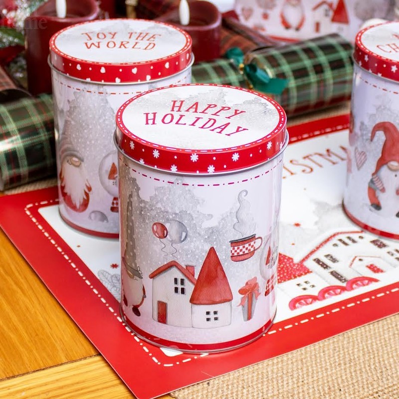 Darthome Set Of 3 Christmas Gonk Tea Coffee Sugar Canisters