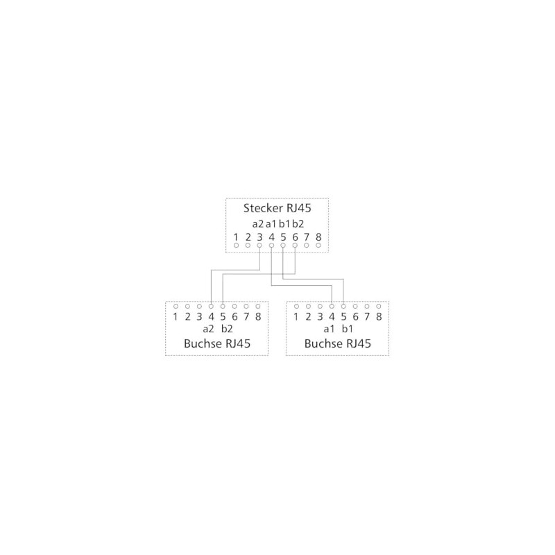 METZ CONNECT Adaptor UAE WE8(4) to 2 x RJ45 -