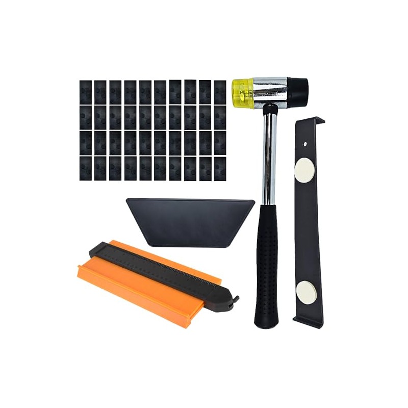 Laminate Flooring Installation Kit with Tapping Block, Pull Rod, Hammer,