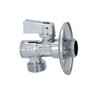 Premium angle valve with filter and rosette DN15 1/2 inch