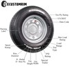Trailer Tire Rim ST185/80D13 185/80D-13 13 ST White Spoke Wheel