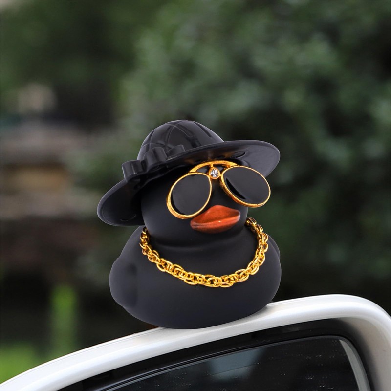 wonuu Car Dashboard Rubber Duck Ornament, Car Decoration Ducks with