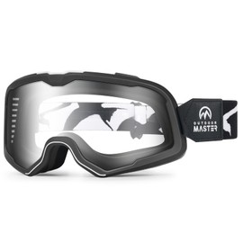 OutdoorMaster Tern Dirt Bike Goggles, OTG Motocross Goggles with UV Protection for Men and Women, Clear Lens