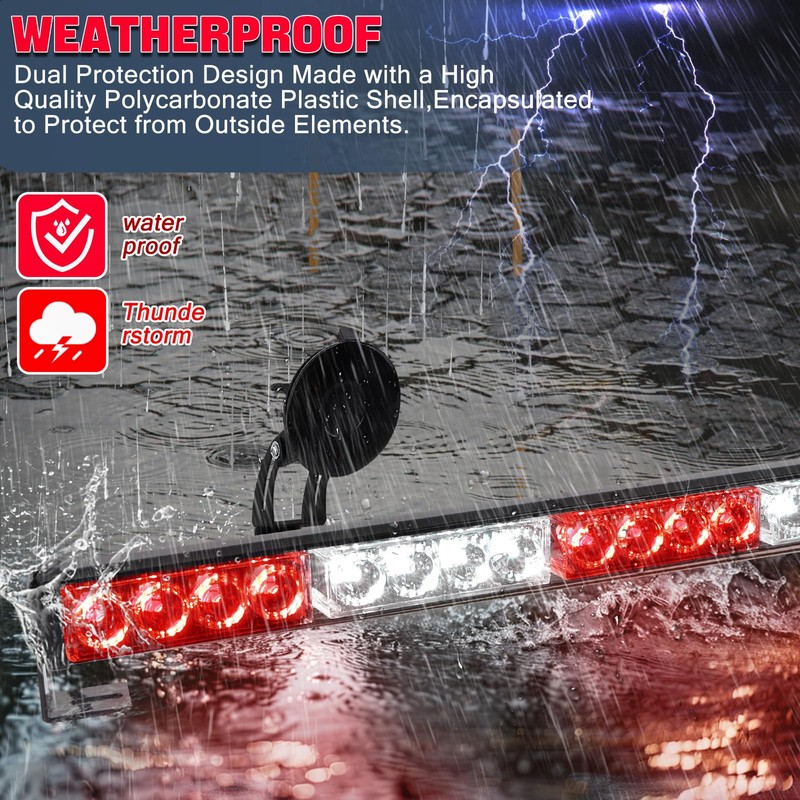 TeddyTT Emergency Strobe Firefighter Lights Bar Directional Traffic Advisor Warning