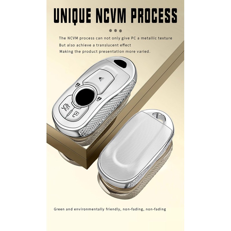Ysbxitu 4 Button Smart Remote Key Fob Cover with Bling