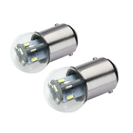 Aero-Lites.com #90 Miniature Bulb LED Replacement | 12/14 Volt AC/DC Base Style: BA15D Replaces Filament Bulbs: #90, #68, #96, #1178 (2-Pack; Blue)