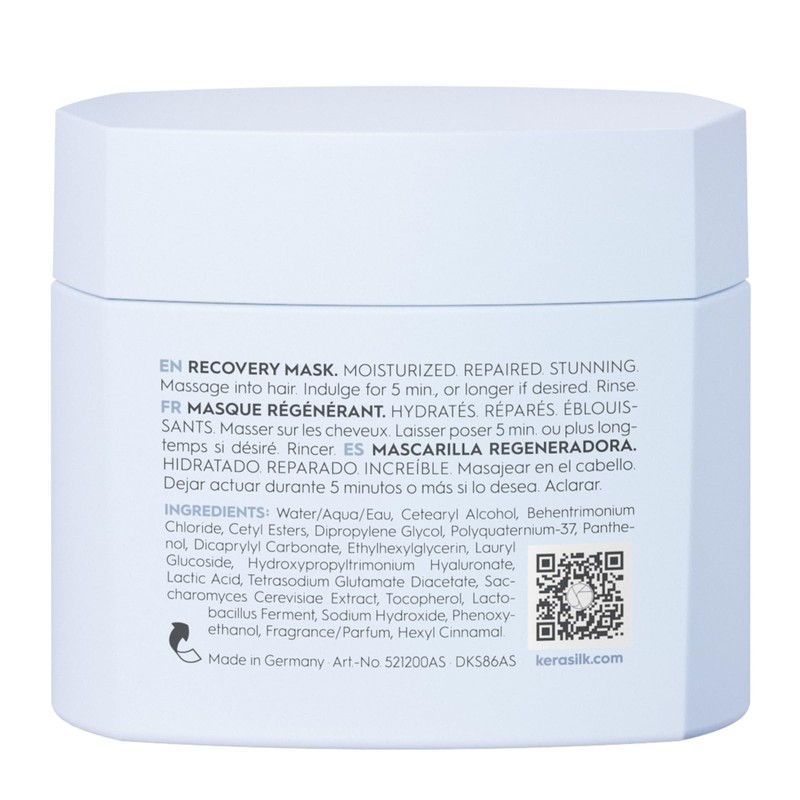 Kerasilk Recovery Mask for Dry, Damaged Hair, Vegan Formula, Intense