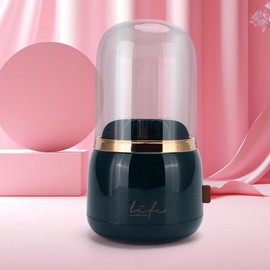 Makeup Brush Holder, Rotatable Makeup Brush Storage Box with Clear Lid, Acrylic Makeup Brush Storage Container, Makeup Organizer for Home & Travel