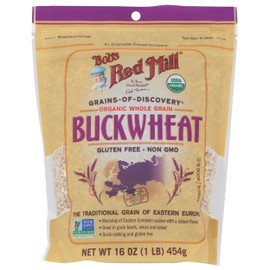 Bob's Red Mill Organic Gluten Free Buckwheat Groats, 16oz (Pack of 1) - Non GMO, Whole Grain, Vegan, Kosher