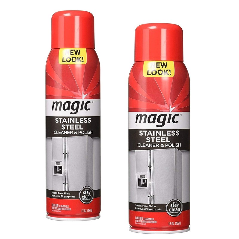 Weiman Magic Stainless Steel Cleaner Aerosol, 17 Ounce (2 Pack)