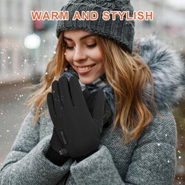 ihuan Winter Waterproof Gloves Snow Ski - Cold Weather for Men Women, Touchscreen Warm Thermal for Running Cycling