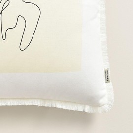 ROOM99 Ladies Boutique Decorative Cushion Cover Throw Cushion Cover Aesthetic Modern Bedroom Living Room Decor Cotton 45 x 45 cm