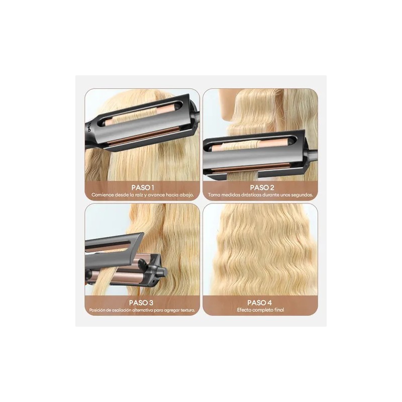 Waflera Cabello Rizador De Pelo Tenazas Profesional 20-32mm